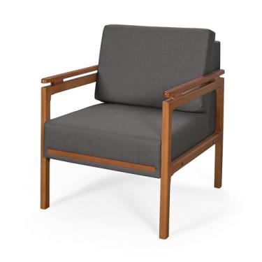 Imagem de Poltrona Para Sala Decorativa Montreal Reforçada Para Recepção Manicure Sala De Espera em Linho Grafite