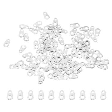 Imagem de Silver Links Charm Connector, brincos de metal planos para colar, pulseira, joias, faça você mesmo, One Size, Metal, Sem pedras preciosas