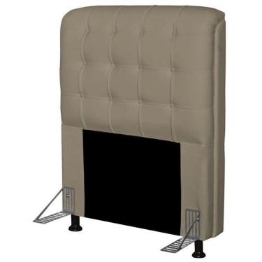 Imagem de Cabeceira Dama 1,00 Cm Cama Box Solteiro Corino Areia