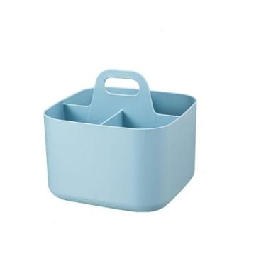Imagem de Reflygen Organizador portátil empilhável, organizador de mesa multiuso para artesanato ou material escolar, escritório, suporte de lápis de papelaria, organizador de dormitório (azul)