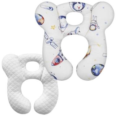 Imagem de Travesseiro de viagem para bebês, macio e adequado para a pele para assento de carro, carrinho de bebê e carrinho de bebê (estilo N)