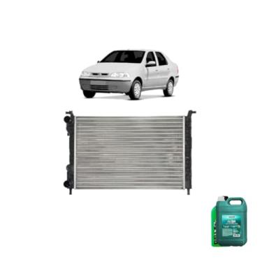 Imagem de Kit Radiador Palio/Siena/Stradista 1.6 1.8 1996 + Aditivo Paraflu Verde 1L + Água Desmineralizada 5L