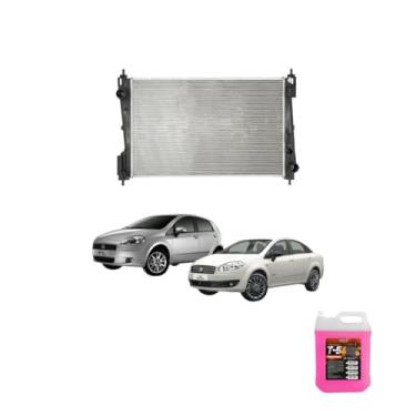 Imagem de Kit Radiador Punto 1.6/1.8 08/ (MEC) + Aditivo Radiadornaq Rosa 5 Litros