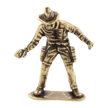 Imagem de Generic Estátua em miniatura de de bronze, figura de guerreiro para escritório ou sala de estudos, Usando Chapéu de