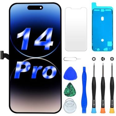 Imagem de DIGI4U Substituição de tela LCD para iPhone 14 Pro, tela de 6,1 polegadas [toque 3D] [pequeno notch] para montagem de digitalizador de tela iPhone 14 Pro, com ferramentas de reparo para iPhone 14 Pro