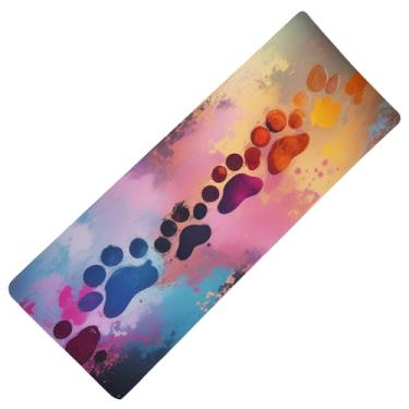 Imagem de Mouse pad com estampa de pata de cachorro presente para amantes de cães, jogadores e trabalhadores de escritório, tapete de mouse grande, tapete de mesa de 31,5 x 30 cm para trabalho, escritório, casa