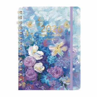 Imagem de Agenda 2026, caderno espiral de 21,6 x 15,5 cm, agenda A5, guia semanal e mensal com papel grosso (estilo 3)