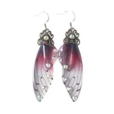 Imagem de Brincos De Asa De Borboleta Kimetsu No Yaiba Para Mulheres, Joias De C