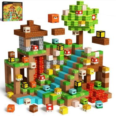 Imagem de Blocos magnéticos GoBidex 200PCS Brinquedos de construção baseados em 