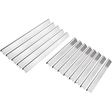 Imagem de PETKAO 16GA 7538 65901 Flavorizer Bars for Weber Genesis I - IV & 1000-5000, Stainless Steel Heat Plate for Genesis Platinum I & II with Side Control Panel, Set of 13, 23-3/8" x5, 15-7/8"x8