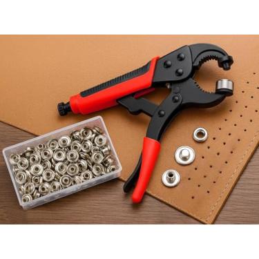 Imagem de Kit de fecho de pressão resistente – Conjunto de ferramentas de encaixe de aço inoxidável de grau marítimo de 210 peças para lona, capas de barco, toldos, tecido, barracas – à prova de ferrugem, fácil