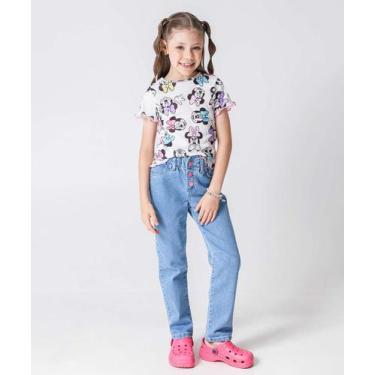 Imagem de Calça Jeans Clochard Infantil Marisa Tam 4 a 10 Azul-02004, 10, Jeans 