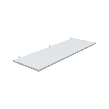 Imagem de Prateleira Branca 90x30 Com Suporte Flutuante Mdf Branco Cozinha Quarto Banheiro Sala