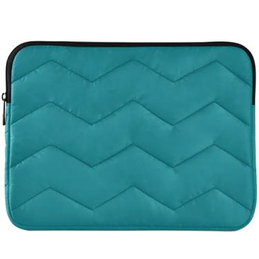 Imagem de Capa para notebook azul pavão universal de 13 a 14 polegadas capa acolchoada para MacBook Pro 13 polegadas