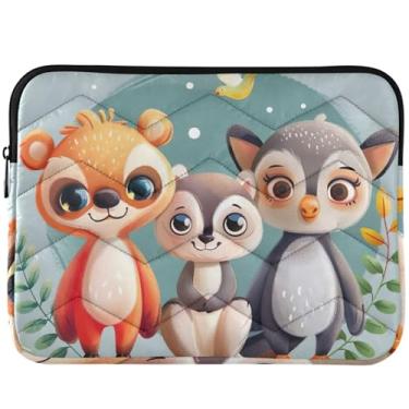 Imagem de Capa para laptop fofa com desenho animal fofo capa para notebook moderna capa universal para laptop de 13 polegadas