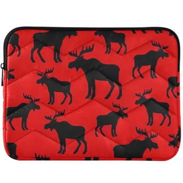 Imagem de Capa para laptop Elk Moose vermelha, fofa, universal, acessórios de computador de 13 a 14 polegadas para MacBook Pro 13 polegadas
