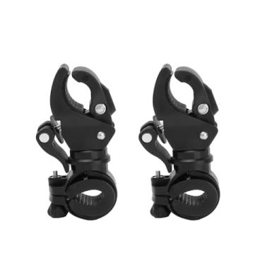 Imagem de Chiffonade Suporte universal para lanterna de bicicleta com 2 peças – braçadeira giratória de 360° para guidão, aderência de borracha antiderrapante, ajustável de 1,8 a 3,5 cm de diâmetro, acessórios