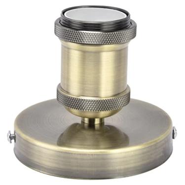 Imagem de Solinder Suporte de Lâmpada Vintage E27, Soquete de Lâmpada Rosqueado E27 Padrão Com Cabeça Alumínio para Cozinha, Quarto, Sala Estar, Fácil Instalação, Retardador Chamas, (Cor latão antigo)