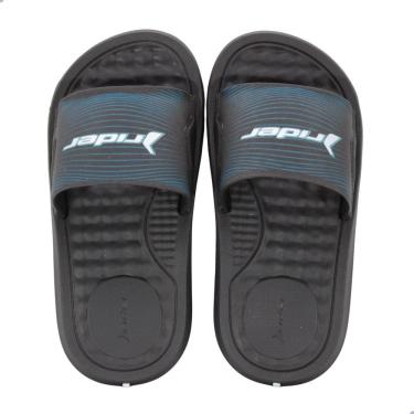 Imagem de Chinelo Infantil Slide Rider Step Preto/Branco