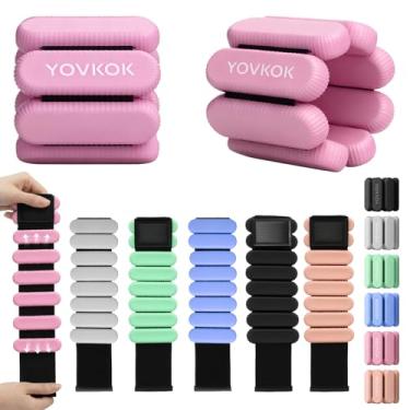 Imagem de Pesos de pulso, pesos de tornozelo ajustáveis de silicone para mulheres e homens – Fortalece os braços e as pernas, ideal para treino de academia em casa, corrida, ioga, pilates, barra, exercício