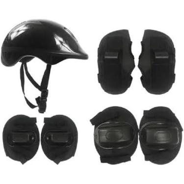 Imagem de Patins Quad Ajustável Infantil com Freio Frontal – Conforto e Segurança(APENAS KIT DE PROTECAO PRETO,DO 28 AO 32)