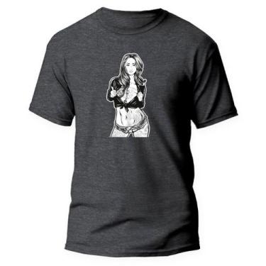 Imagem de Camiseta Básica Algodão Premium Estampa Digital GTA Girl DTF - Pavesi,