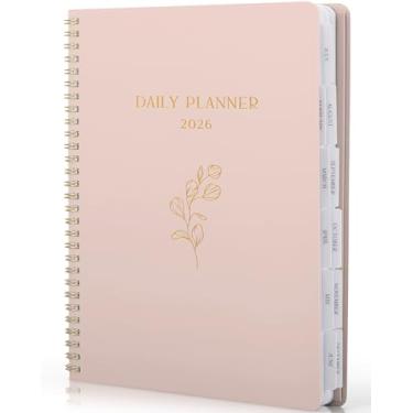 Imagem de Linda agenda diária 2026 – agenda diária de 17,8 cm x 25,4 cm para mulheres ou homens com spreads semanais e mensais para facilitar o planejamento – calendário perfeito para organizar todas as tarefas