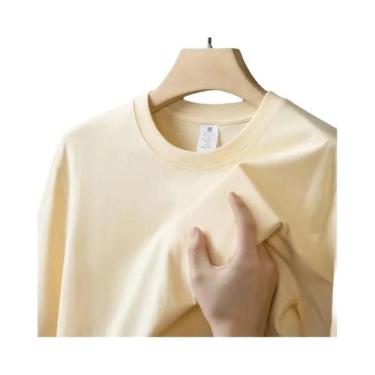 Imagem de Camiseta Masculina Oversized De Gola Redonda Grossa 230g Verão Manga C