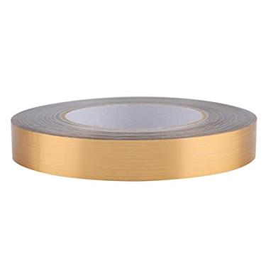 Imagem de Solinder Adesivo Folha de Ouro, Fita Autoadesiva de 1cm para Decorações, Fácil Limpar, Muito Utilizado Em Sala, Quarto, Banheiro, Cozinha, etc. Dê um Toque Glamour e Decoração (2cmx50m (ouro))