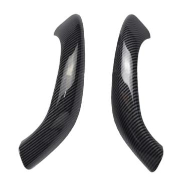 Imagem de Maçaneta interna da porta do carro Compatível com BMW X1 X2 F48 F49 51417417513 Maçanetas interiores de fibra de carbono estilo(2pcs fiber texture)