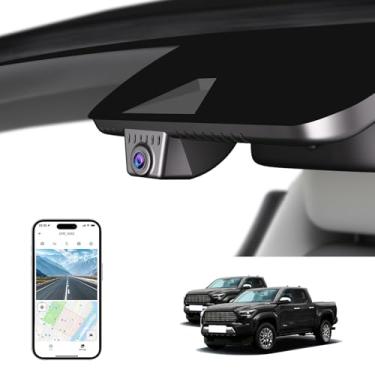 Imagem de KBSYNT Câmera frontal 4K Dash para Toyota Tacoma 2024-2026 SR SR5 TRD Sport Pre-Runner Off Road Limited e Tacoma Hybrid, visual OEM, WiFi e aplicativo, gravação em loop, G-Sensor, Plug & Play, 64 GB