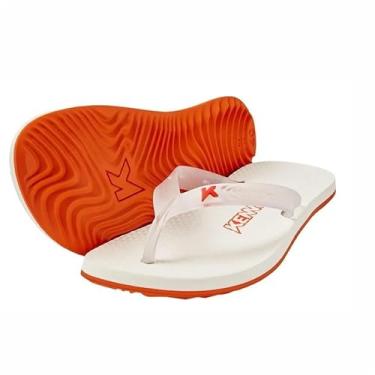 Imagem de Sandalia Chinelo Kenner Masculino Summer Gel - Original (Branco/Laranja, BR, Adulto, Numérico, 41)