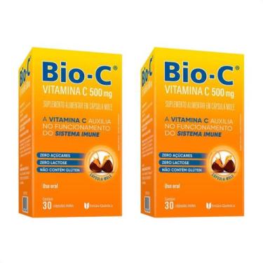 Imagem de Kit com 2 - Suplemento Vitamina C Bio-C 500mg c 30 cápsulas - União Qu