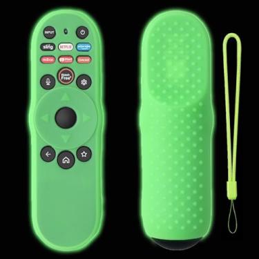 Imagem de Capa de silicone para controle remoto Vizio TV XRT270, capa TOKERSE compatível com VIZIO XRT270 Smart TV, controle remoto, antiderrapante, à prova de choque, capa protetora com cordão que brilha no