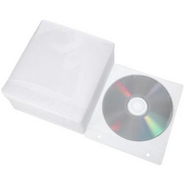 Imagem de 100 peças de capas de CD para DVD, refil de dupla face, estojos de plástico para armazenamento de DVD com janela transparente para armazenamento de CD em branco 14 x 13 cm