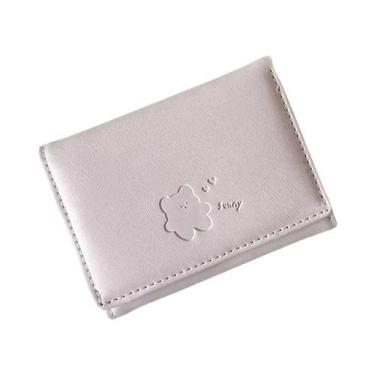 Imagem de Carteira Curta Multifuncional Feminina Com Estampa De Urso, Porta Cart