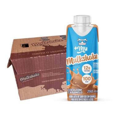 Imagem de +Mu Mulkshake Bebida Proteica Sabor Coco com Caramelo - Pack 12 unidades 250 mL
