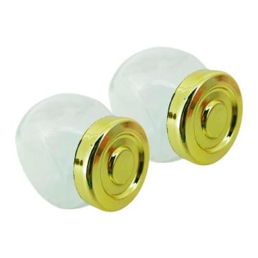 Imagem de Kit 2 Porta Condimentos de Vidro Dourado 180ml - Aliança