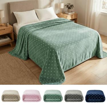 Imagem de Manta Cobertor Casal Corttex Poá 180x220cm Microfibra Antialérgico Super Macio Premium