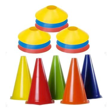 Imagem de Kit 20 Peças Treino Funcional Infinity Agilidade 10 Cones E
