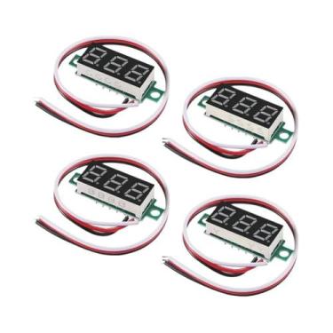 Imagem de Mini Voltímetro Digital 0-100V Com Display LED De Três Linhas De 0,28 