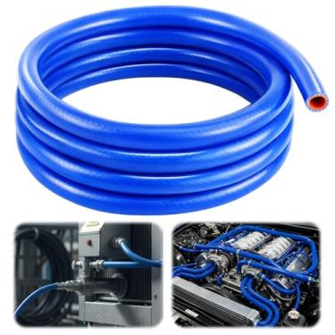Imagem de Outus Mangueira de aquecedor de silicone ID 1,5 cm rolo de 3 m, radiador de arrefecimento, pressão de ruptura reta azul, 464 PSI de alta temperatura reforçada para transporte de água/gás para sistemas