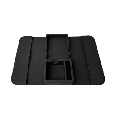 Imagem de Bandeja de braço de sofá, organizador de silicone antiderrapante com bolso lateral | Suporte de copo para sofá - para mesa, carro, viagem, laptop, cadeira, telefone, cama, TV e sofá