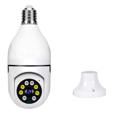 Imagem de Câmera Segurança IP Lâmpada WiFi Full HD 1080p com Visão Noturna Infravermelho 1080P, Bivolt, Detecção de Movimento, Áudio Bidirecional, Prova D'água Giratória