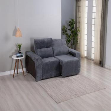 Imagem de Capa De Sofá Retrátil Reclinável Suede Veludo 2 Lugares Protetor Resis