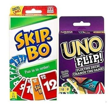 Imagem de Jogo de Cartas Combo Mattel Uno Flip e Skip-Bo 2 Unidades