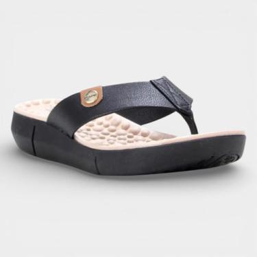 Imagem de Chinelo Modare Floater Confort Flex Feminino - Preto e Bege - 35, 35
