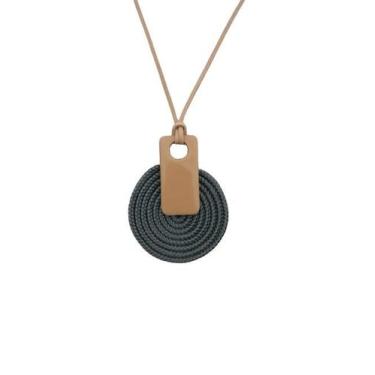 Imagem de Maxi Colar Feminino Mandala Kit Com Brinco Pedra Em Resina - MLBpel, C