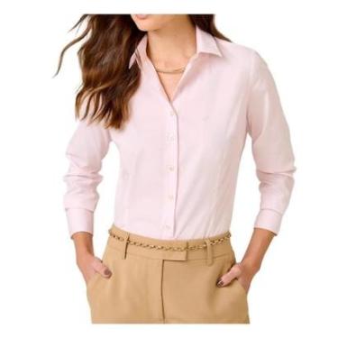 Imagem de Camisa Feminina Dudalina Tricoline Strech Slim Fit - 530103-Feminino