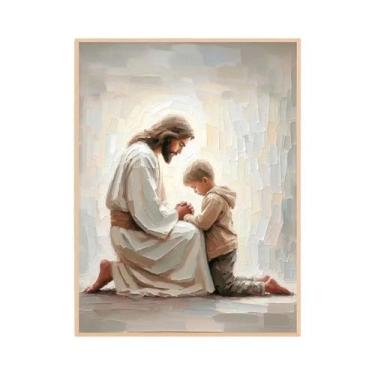 Imagem de Pôster De Arte De Parede Com Retrato De Jesus Cristo, Eu Caminharé Com